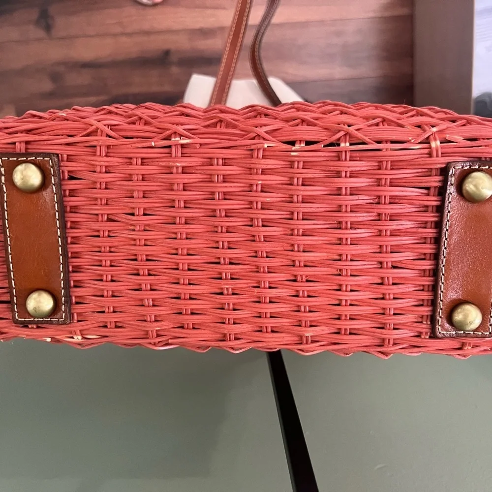 Patricia Nash Coral Woven Tote Bag